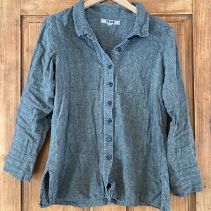 Flax linen  button down shirt